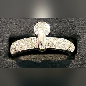 NADRI Pave & Center Stone Ring